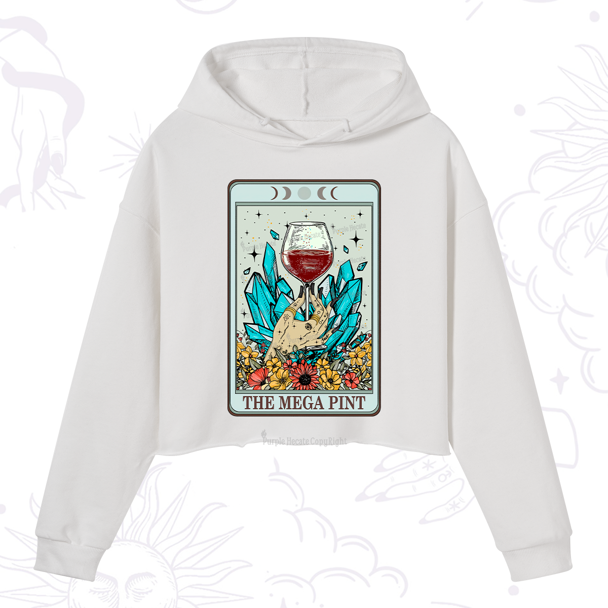 Purplehecate Letting Go Bravely Crop Hoodie