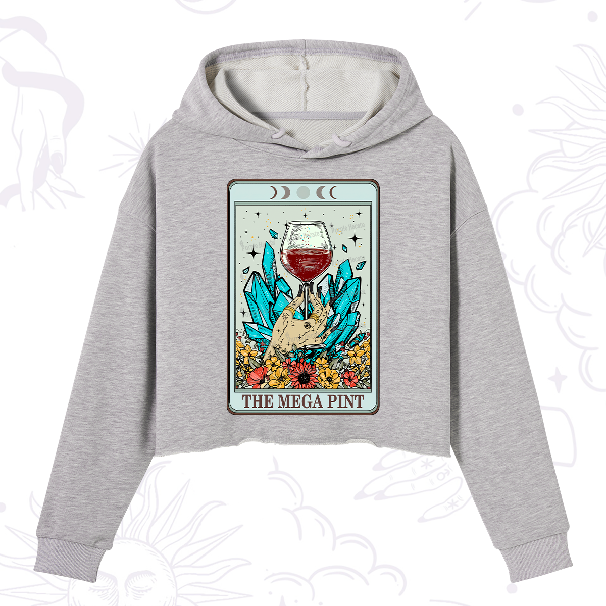 Purplehecate Letting Go Bravely Crop Hoodie