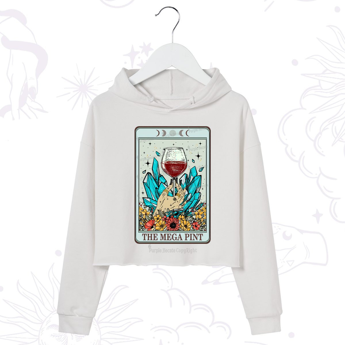 Purplehecate Letting Go Bravely Crop Hoodie