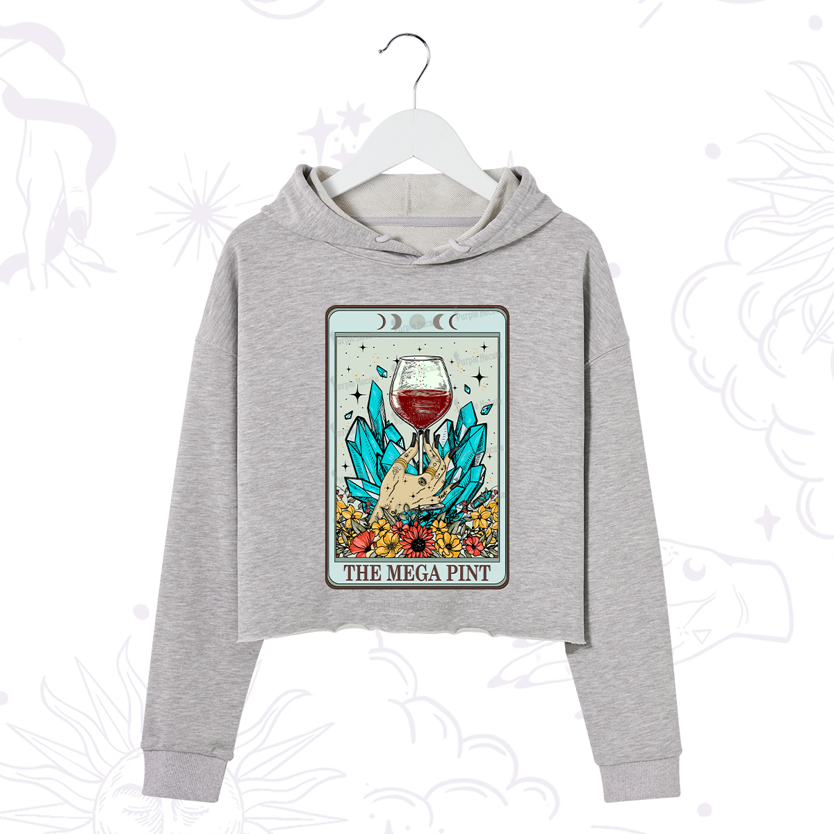 Purplehecate Letting Go Bravely Crop Hoodie