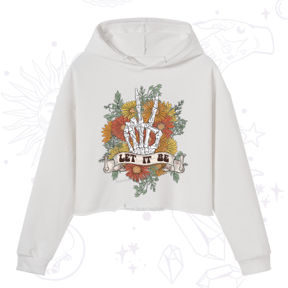 Purplehecate Letting Go Bravely Crop Hoodie