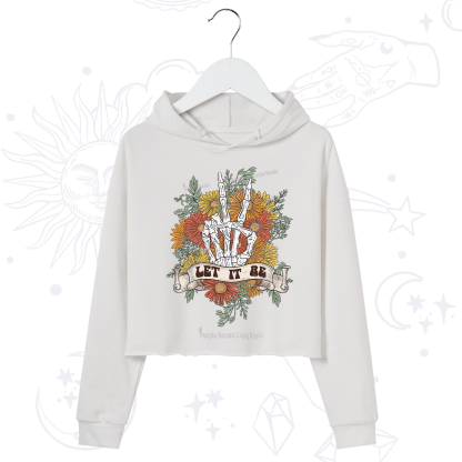 Purplehecate Letting Go Bravely Crop Hoodie