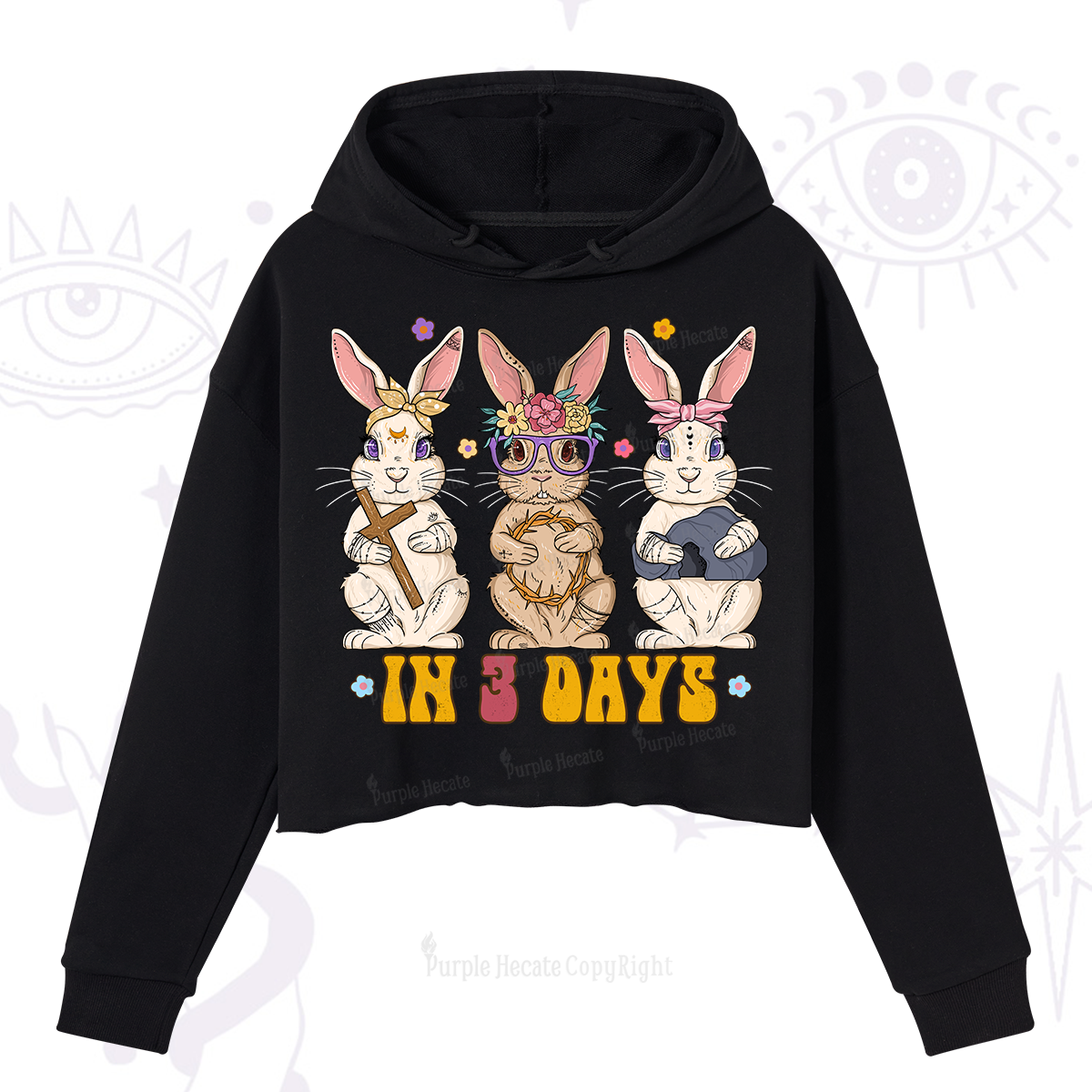 Purplehecate In 3 Days Easter Crop Hoodie