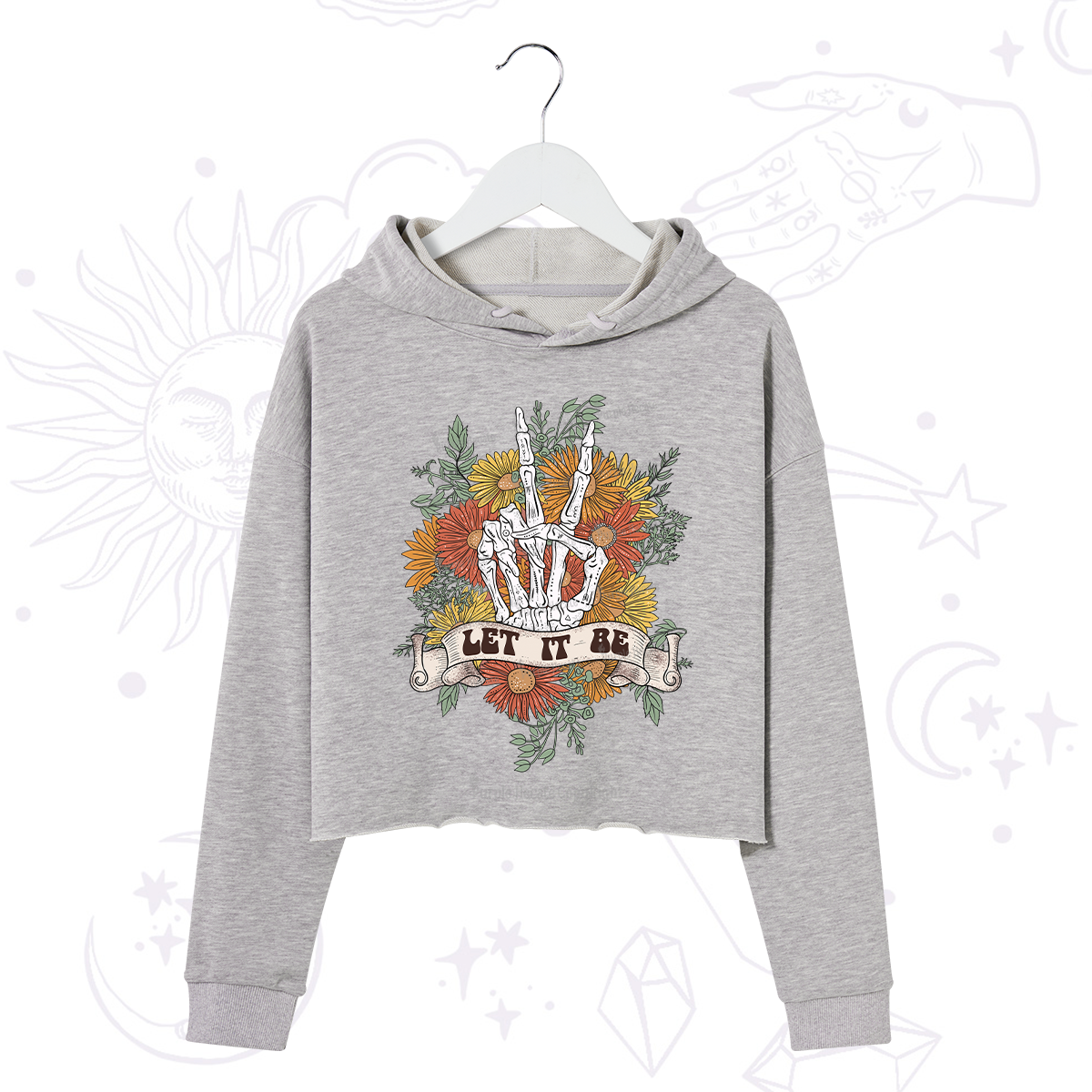 Purplehecate Letting Go Bravely Crop Hoodie