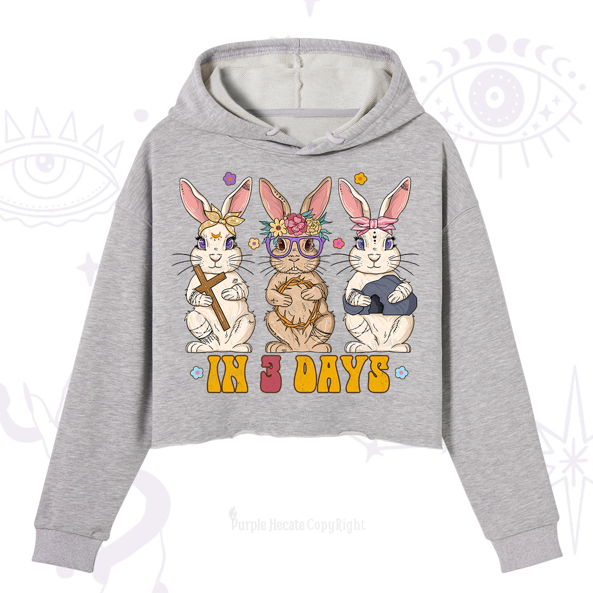 Purplehecate In 3 Days Easter Crop Hoodie