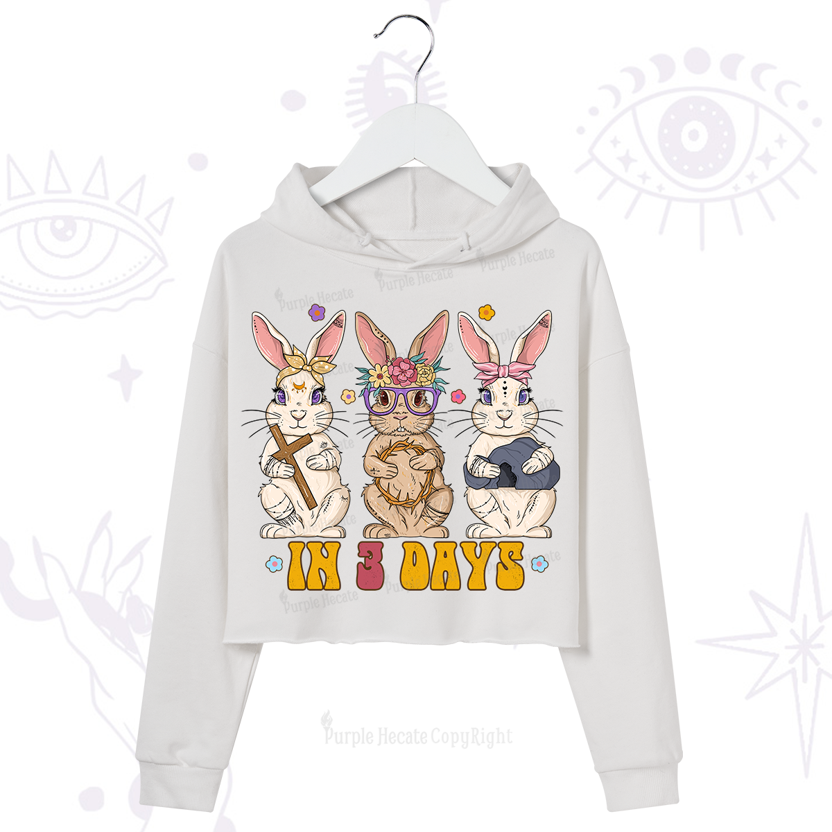 Purplehecate In 3 Days Easter Crop Hoodie