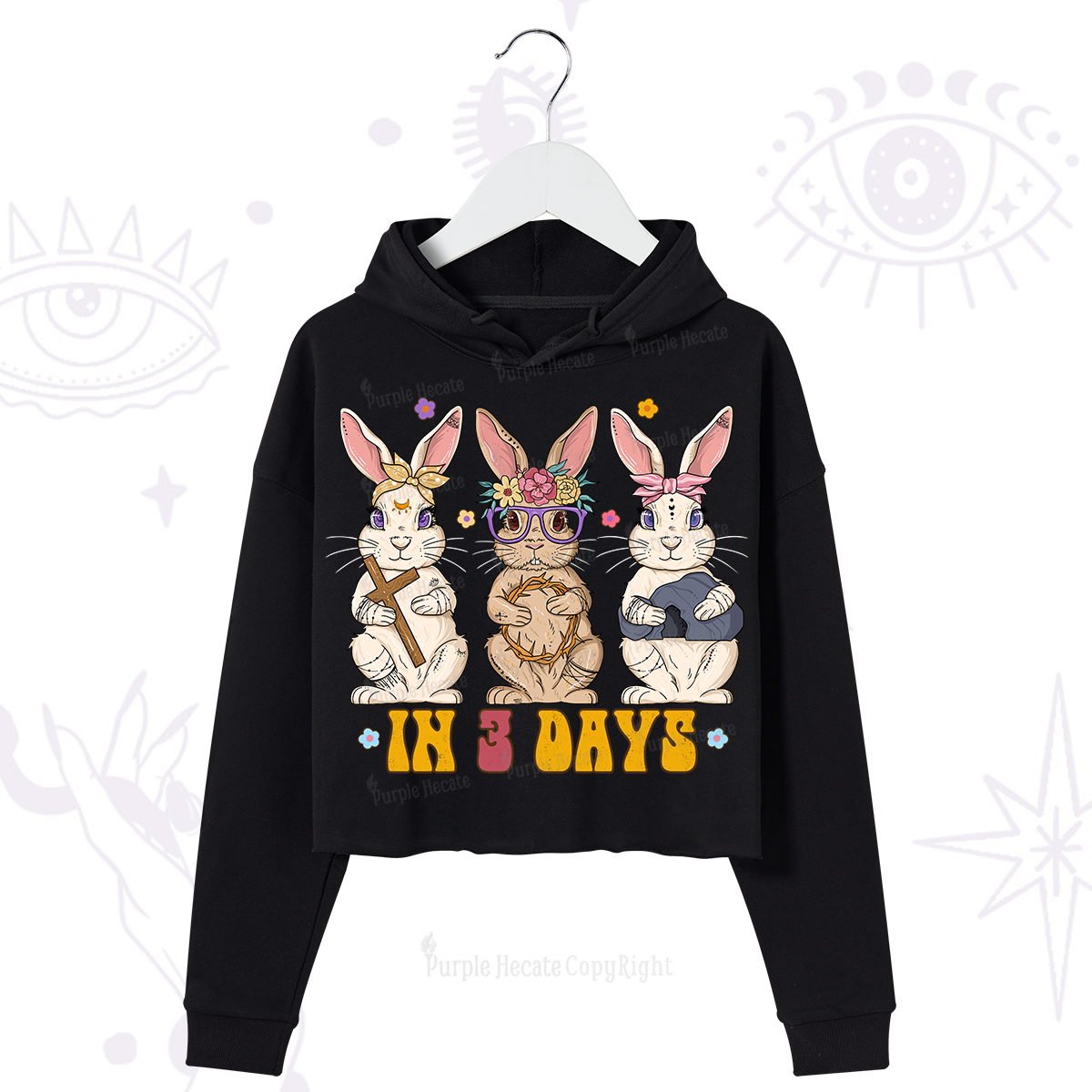 Purplehecate In 3 Days Easter Crop Hoodie