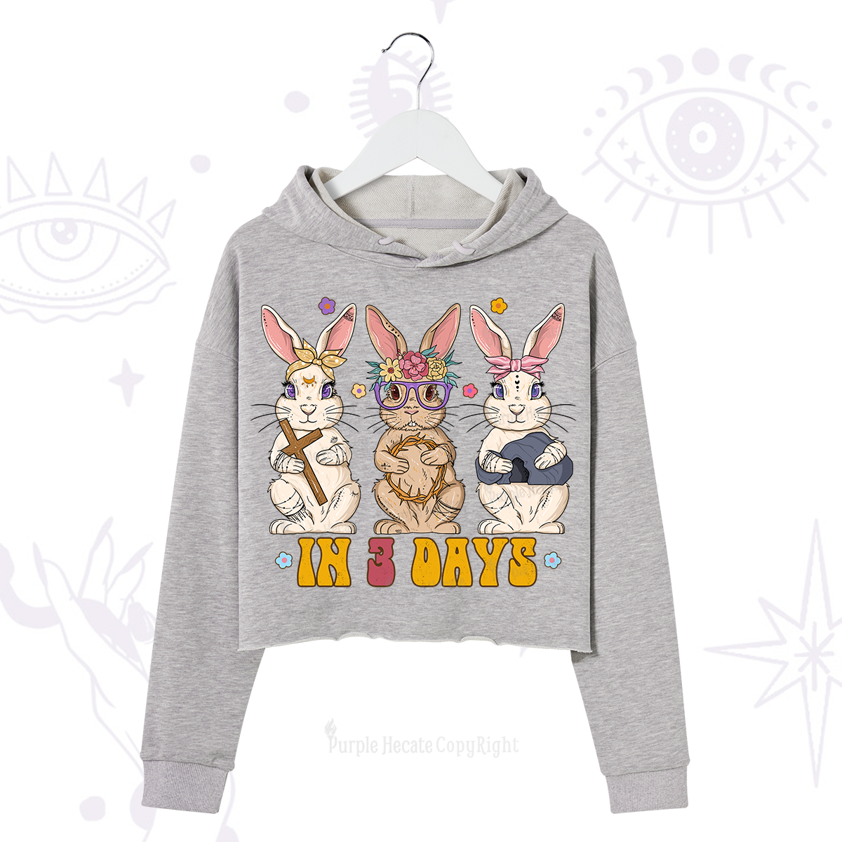 Purplehecate In 3 Days Easter Crop Hoodie