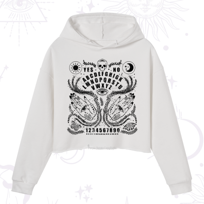 Purplehecate Ouija Spirit Board Crop Hoodie