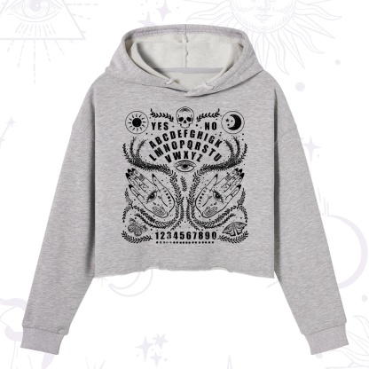 Purplehecate Ouija Spirit Board Crop Hoodie