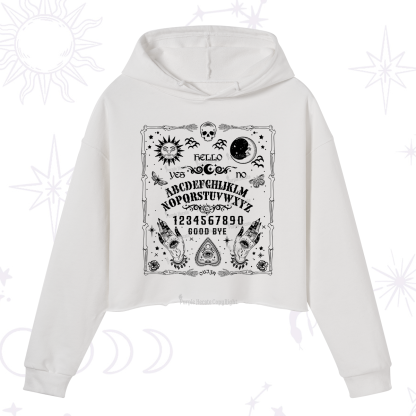 Purplehecate Ouija Board Crop Hoodie