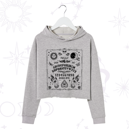 Purplehecate Ouija Board Crop Hoodie