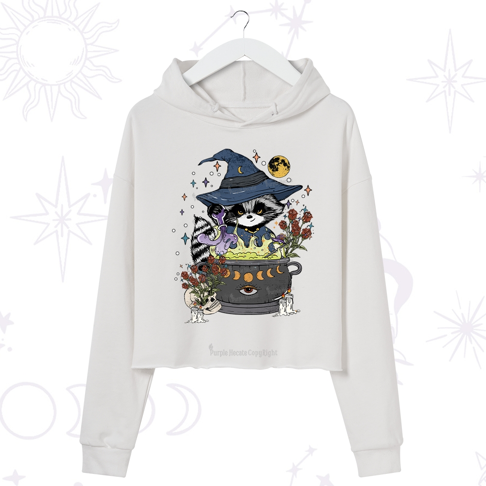 Purplehecate Alchemy Journey of the Raccoon Crop Hoodie