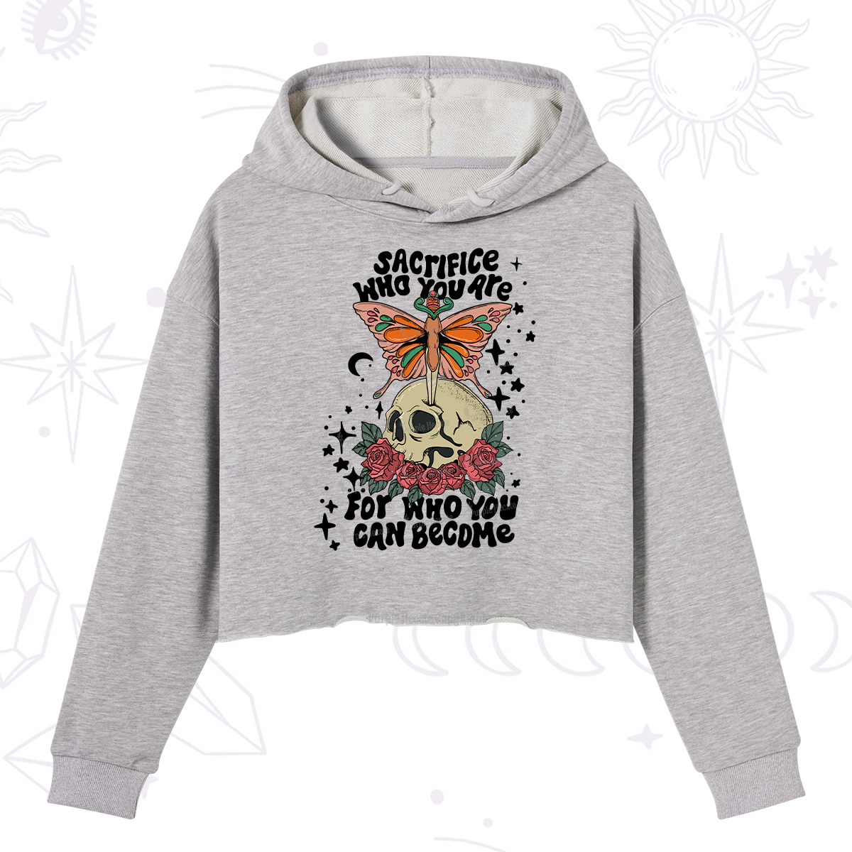 Purplehecate For Who You Can Become Crop Hoodie