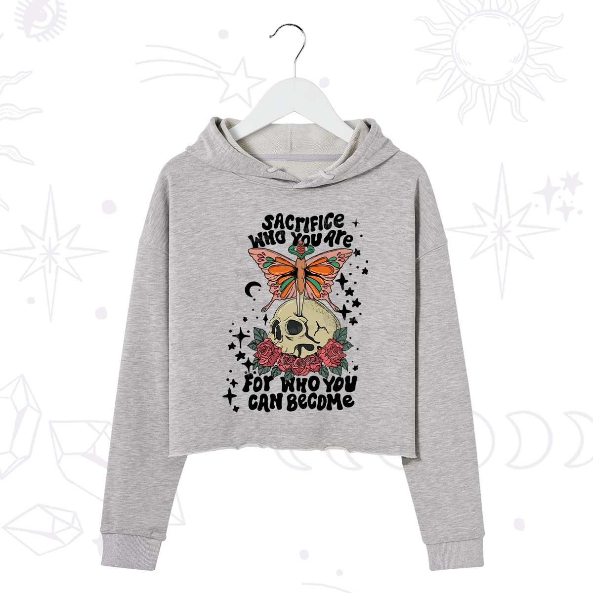 Purplehecate For Who You Can Become Crop Hoodie