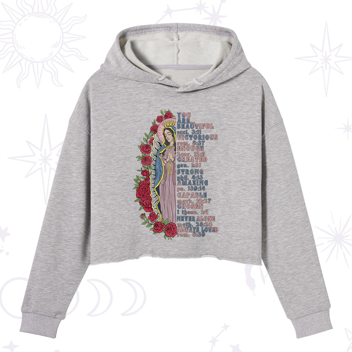 Purplehecate Biblical Blessings Crop Hoodie