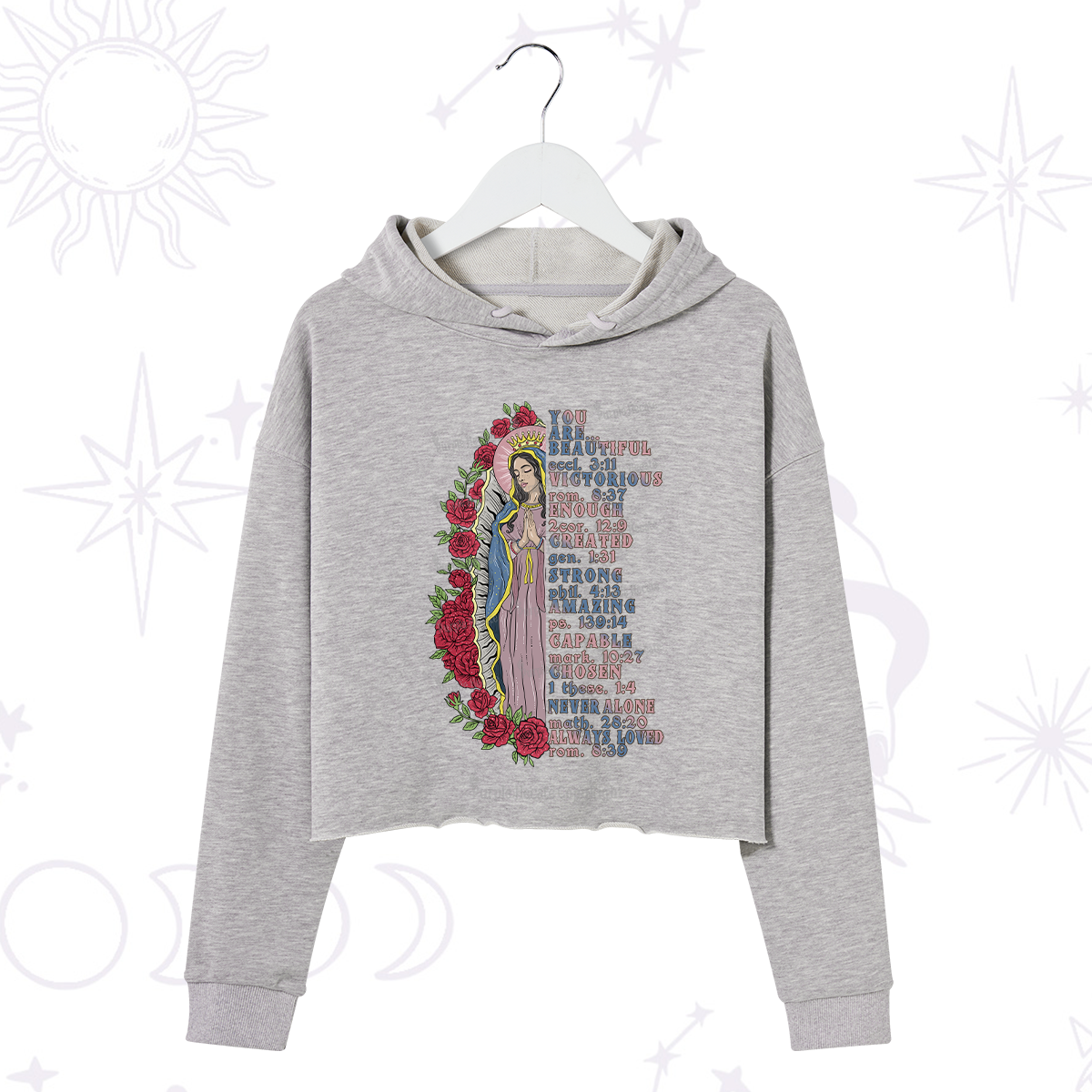 Purplehecate Biblical Blessings Crop Hoodie