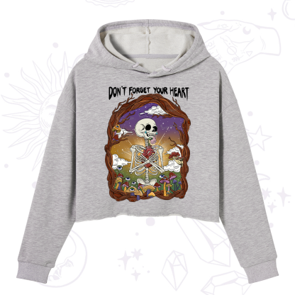 Purplehecate Don't Forget Your Heart Crop Hoodie