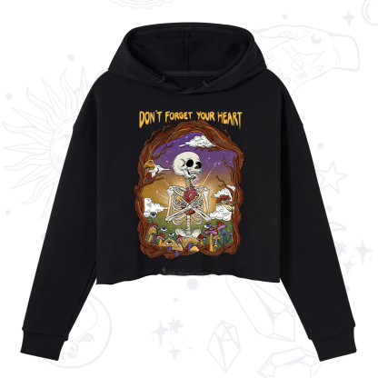 Purplehecate Don't Forget Your Heart Crop Hoodie