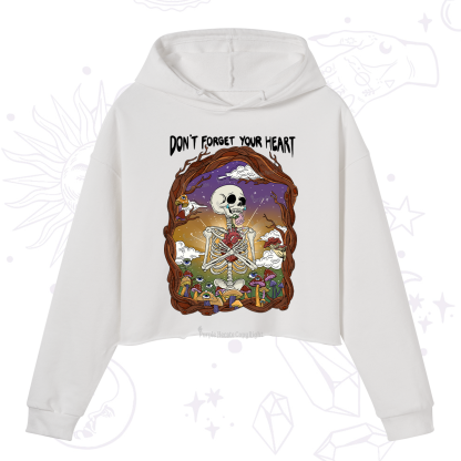 Purplehecate Don't Forget Your Heart Crop Hoodie