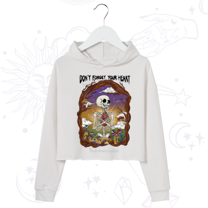 Purplehecate Don't Forget Your Heart Crop Hoodie