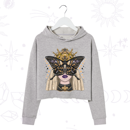 Purplehecate Butterfly Witchy Crop Hoodie