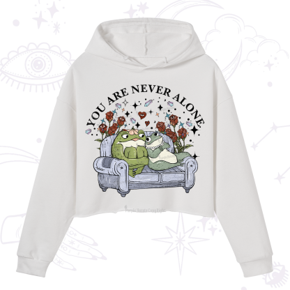 Purplehecate Your Are Never Alone Crop Hoodie