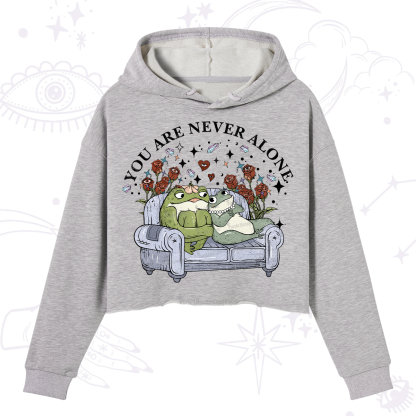 Purplehecate Your Are Never Alone Crop Hoodie