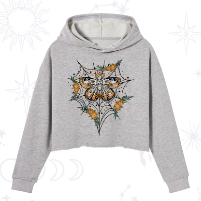 Purplehecate Death Head Moth Crop Hoodie