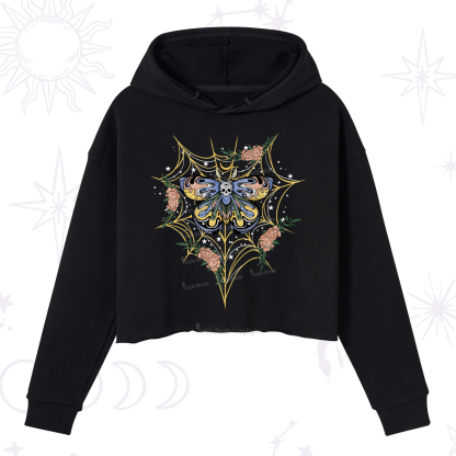 Purplehecate Death Head Moth Crop Hoodie