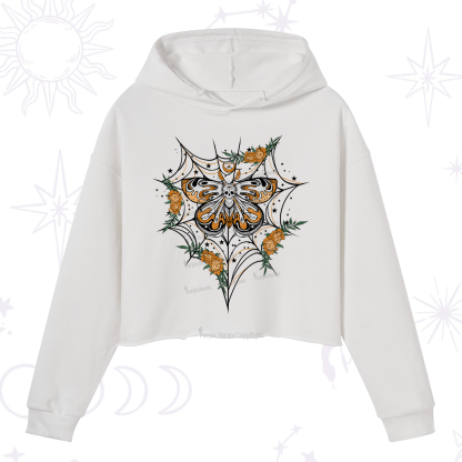 Purplehecate Death Head Moth Crop Hoodie