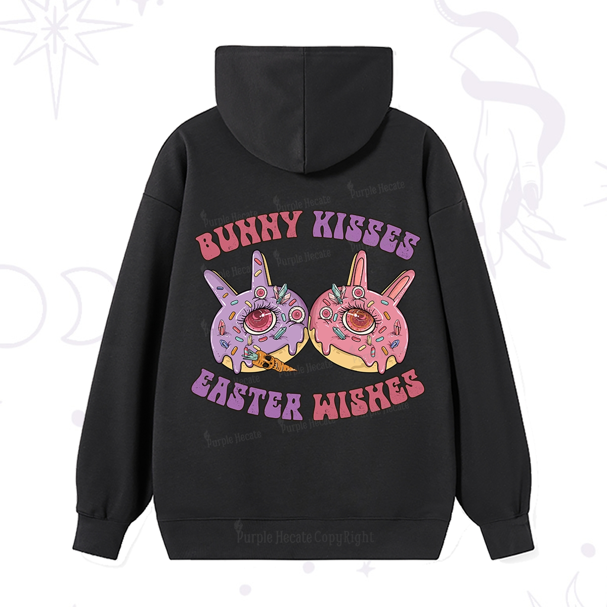 Purplehecate Bunny Kisses Easter Wishes Hoodie