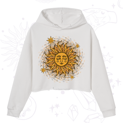 Purplehecate Celestial Sun Crop Hoodie