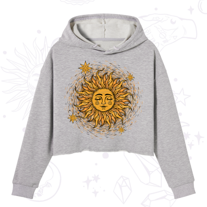 Purplehecate Celestial Sun Crop Hoodie