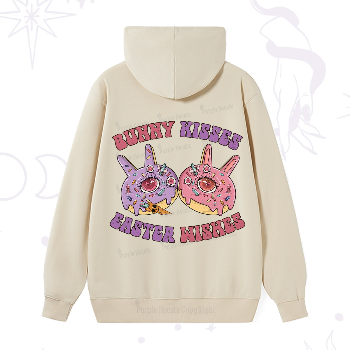 Purplehecate Bunny Kisses Easter Wishes Hoodie