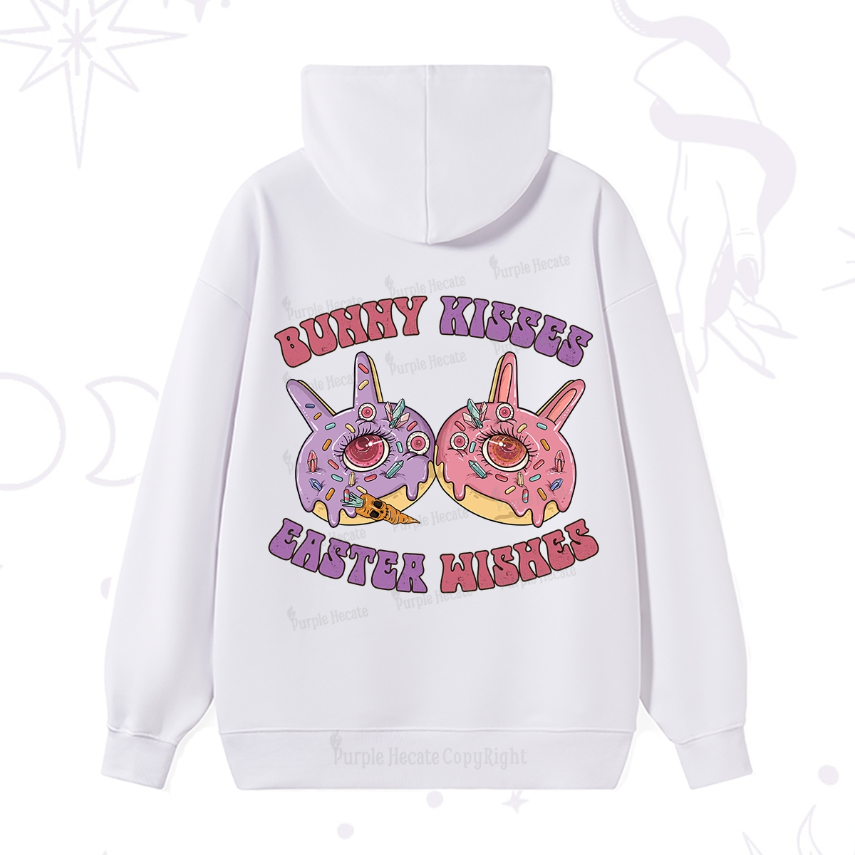 Purplehecate Bunny Kisses Easter Wishes Hoodie