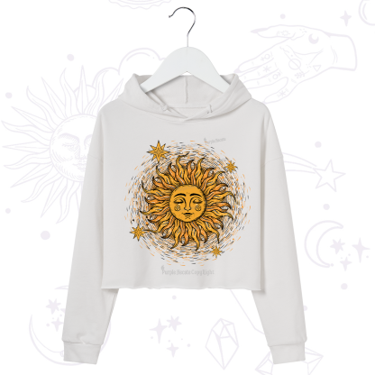 Purplehecate Celestial Sun Crop Hoodie