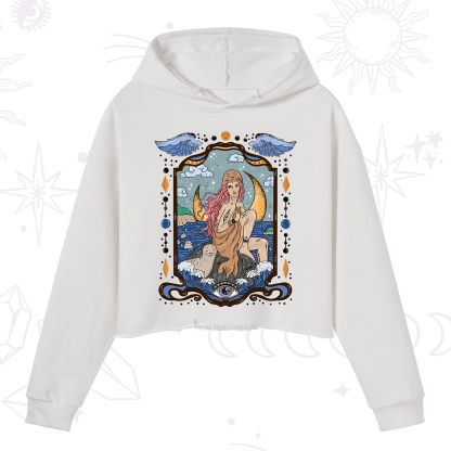 Purplehecate Selkie Woman Crop Hoodie