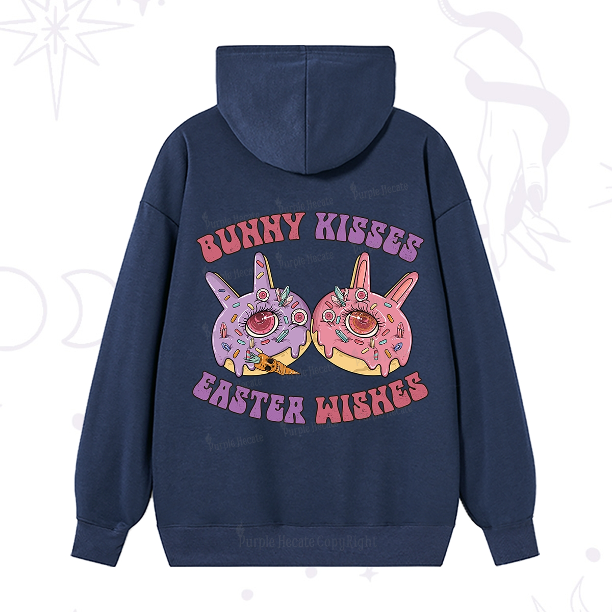 Purplehecate Bunny Kisses Easter Wishes Hoodie