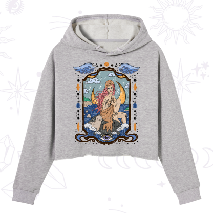 Purplehecate Selkie Woman Crop Hoodie