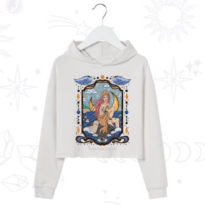 Purplehecate Selkie Woman Crop Hoodie