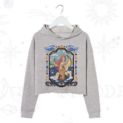 Purplehecate Selkie Woman Crop Hoodie