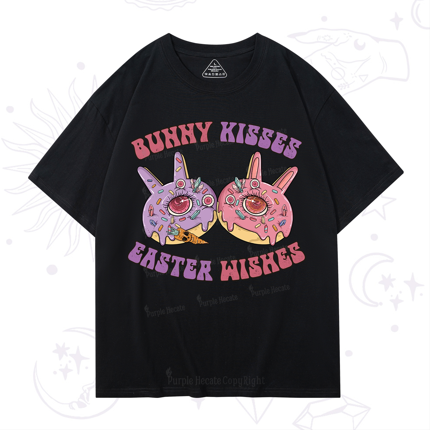 Purplehecate Bunny Kisses Easter Wishes T-Shirt