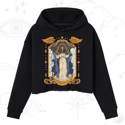 Purplehecate Holy Guardian Crop Hoodie