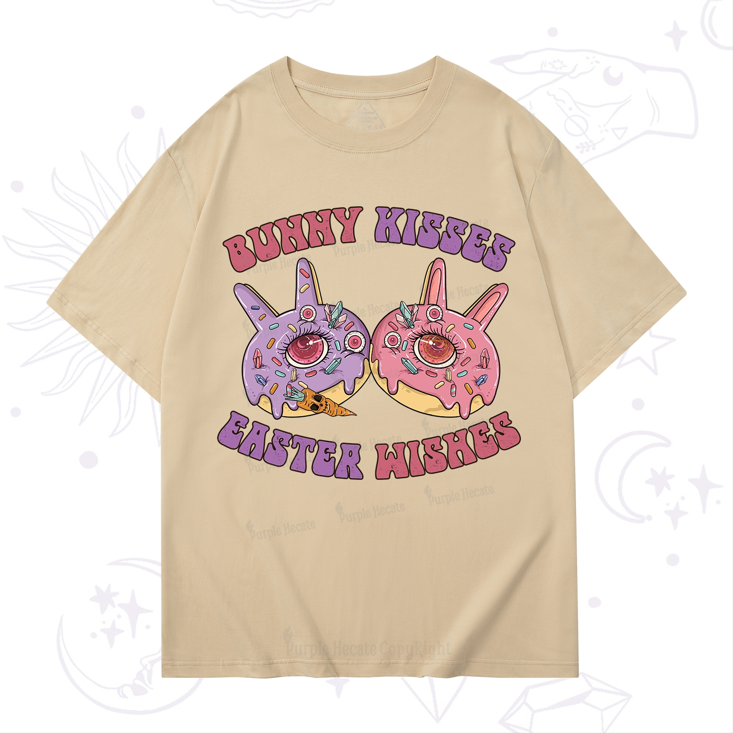 Purplehecate Bunny Kisses Easter Wishes T-Shirt