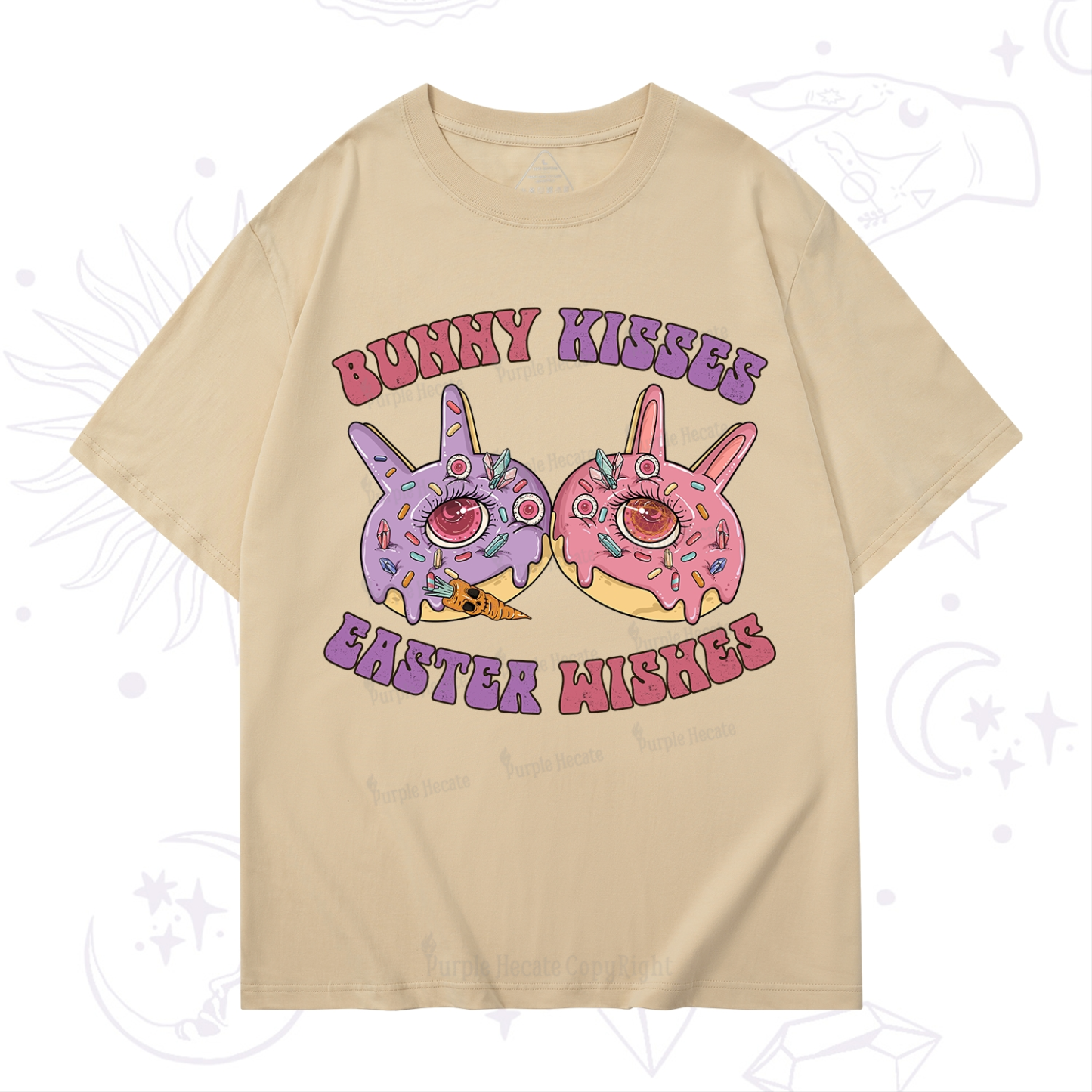 Purplehecate Bunny Kisses Easter Wishes T-Shirt