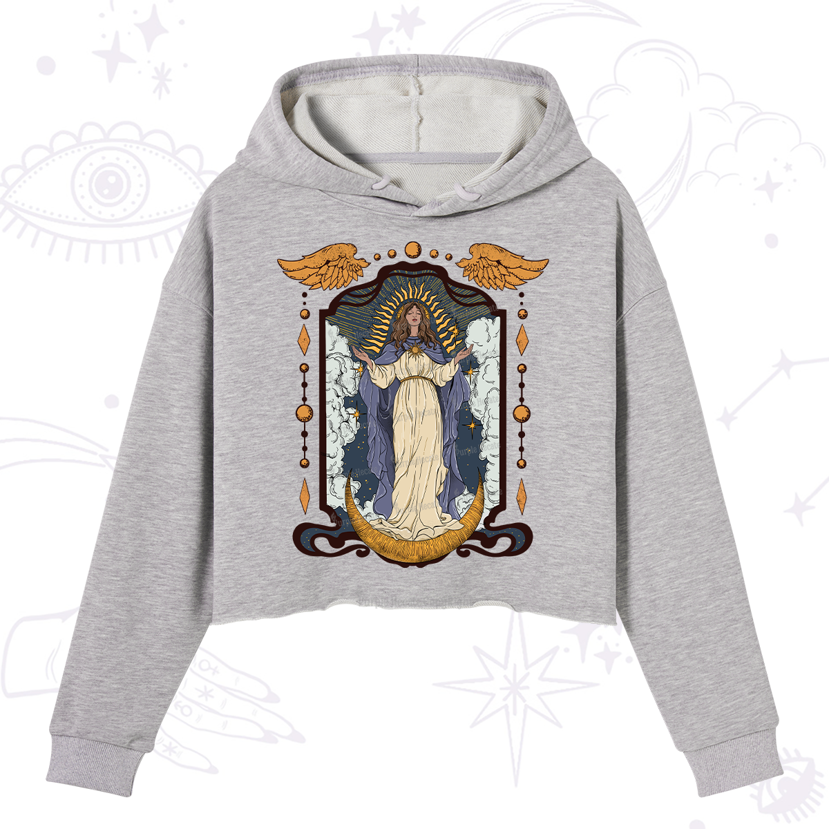 Purplehecate Holy Guardian Crop Hoodie