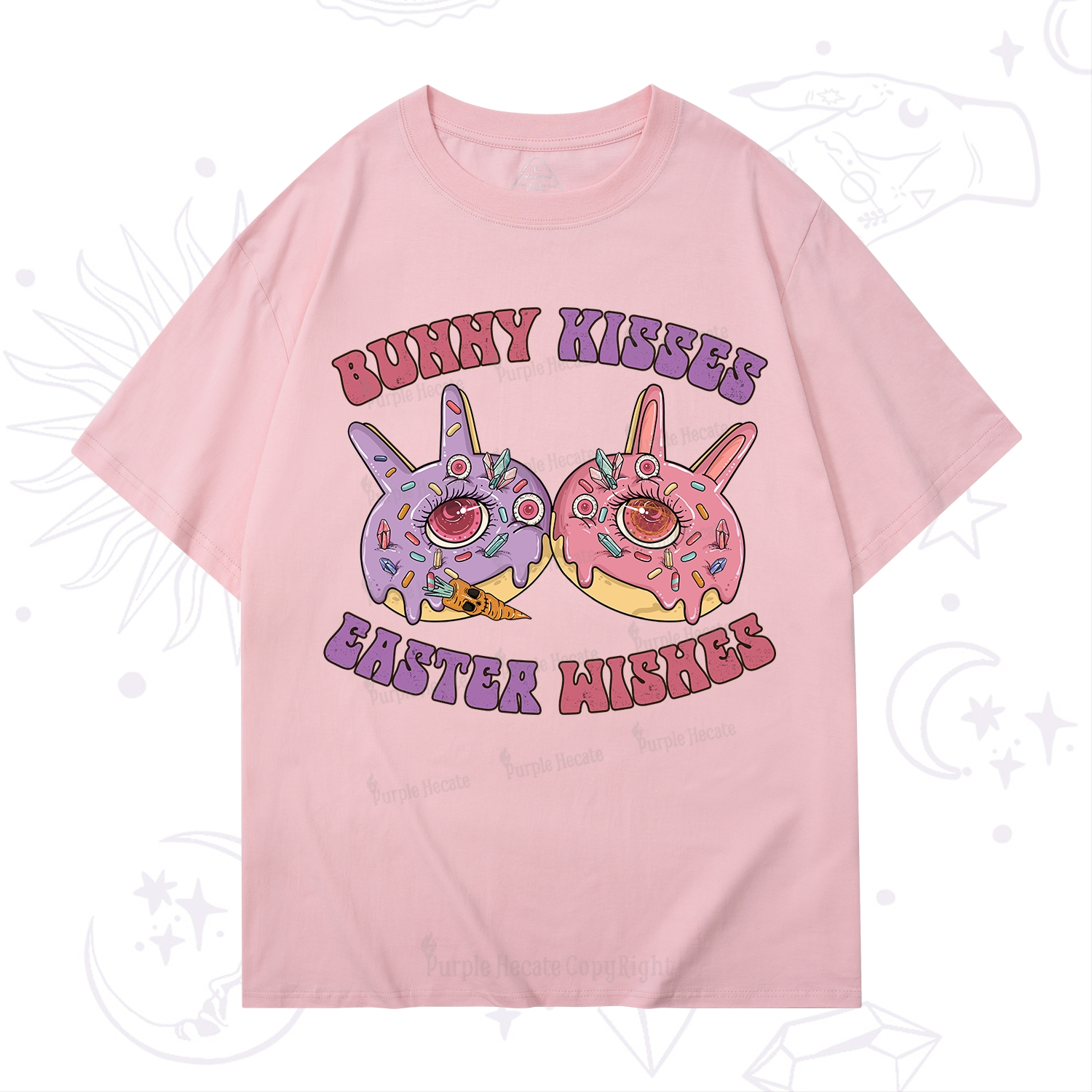 Purplehecate Bunny Kisses Easter Wishes T-Shirt
