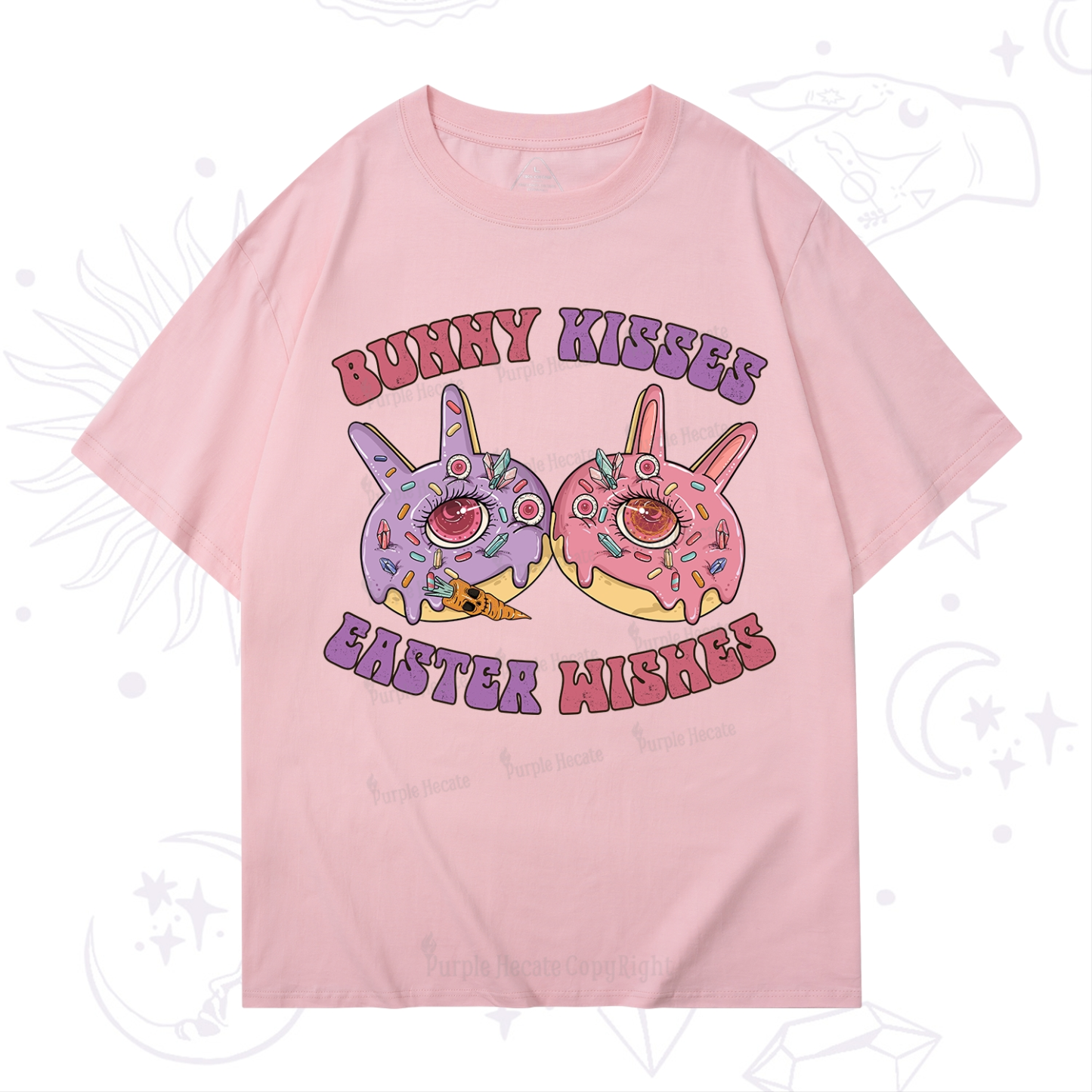 Purplehecate Bunny Kisses Easter Wishes T-Shirt