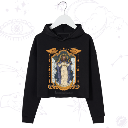 Purplehecate Holy Guardian Crop Hoodie